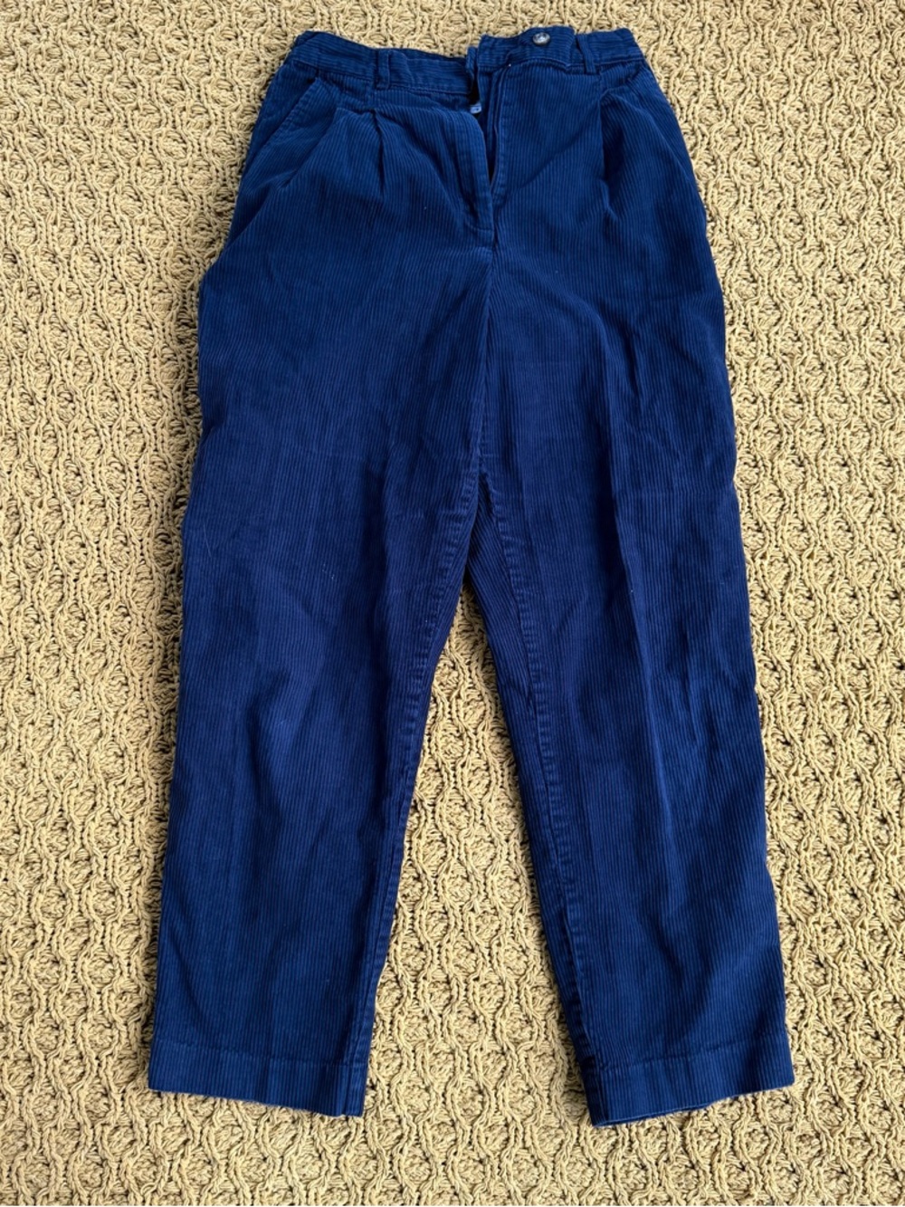 Vintage Talbots Petites Corduroy Navy Blue Pants Size 8 P Preppy Academia 1990s